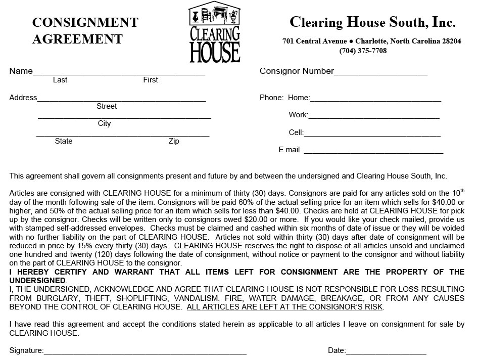 Clearing House Contract